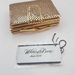 N.F.SALE Vtg. Whiting And Davis Gold Mesh Wallet NWT